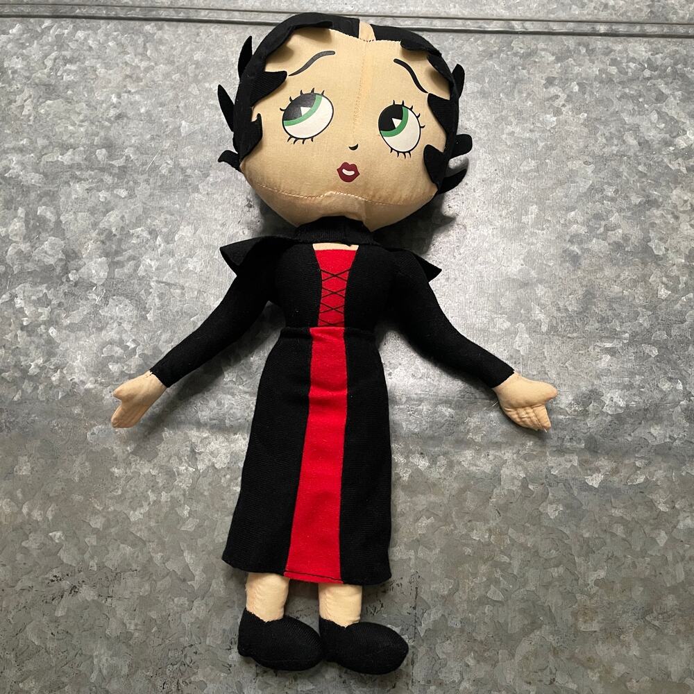 Vintage Y2K Gothic Betty Betty Boop Doll Plush Toy Vampire Victorian Goth Grunge